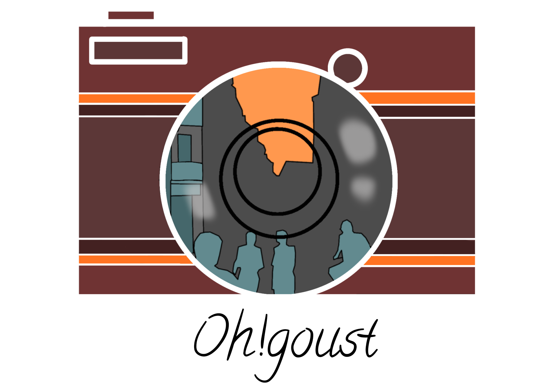 Logo Oh!goust (Appareil photo avec silhouette)